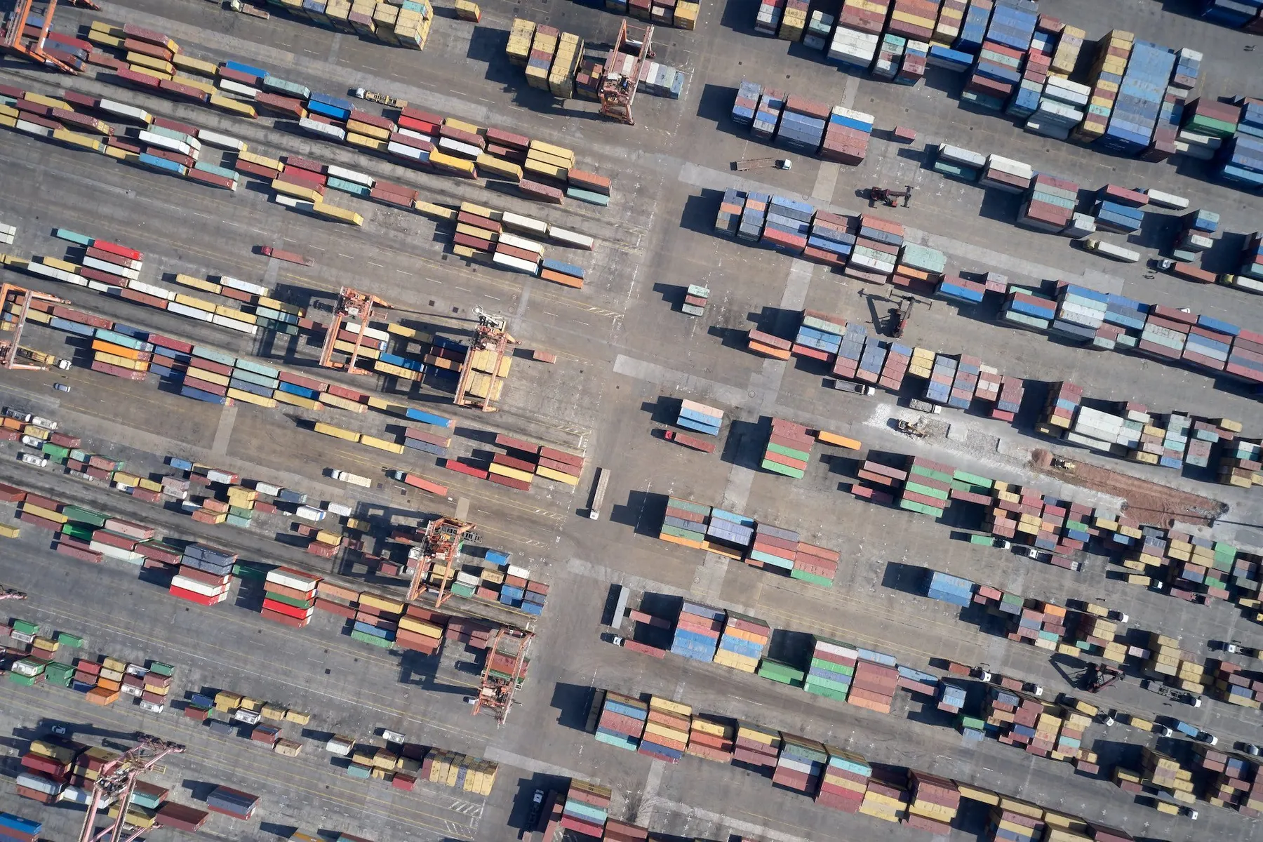 Shipping containers at port